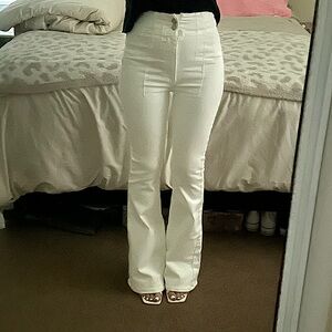 Free people Jayde Flare Jeans in pure white